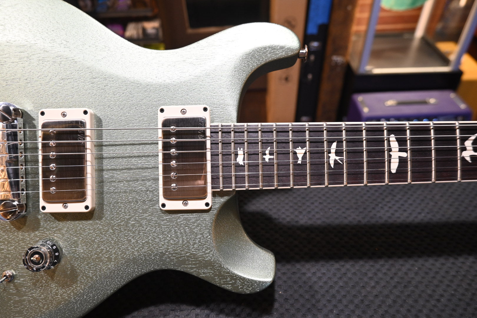PRS S2 Mira 594 Satin - Mavis Mint Metallic Guitar #4911 - Danville Music