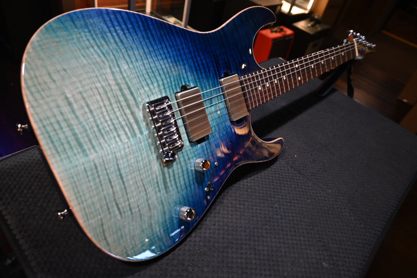 Tom Anderson Li’l Angel 2023 - Blue WakeSurf Guitar #923N