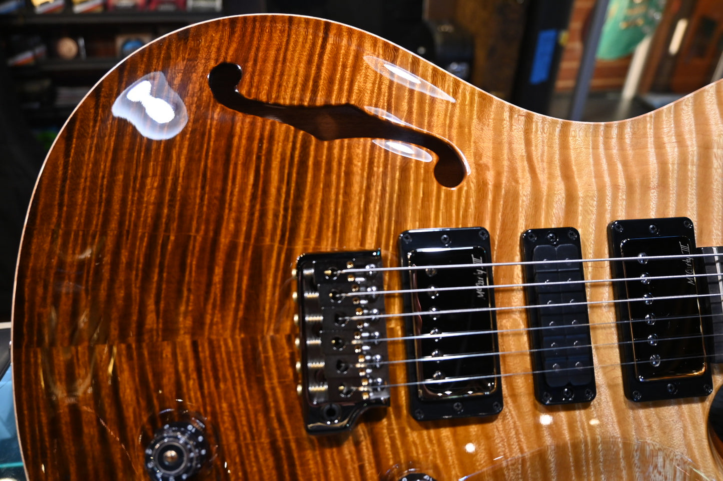 PRS Wood Library Special Semi-Hollow Danville Music 35th Anniversary Artist Top - Sandstorm Fade Guitar #6046