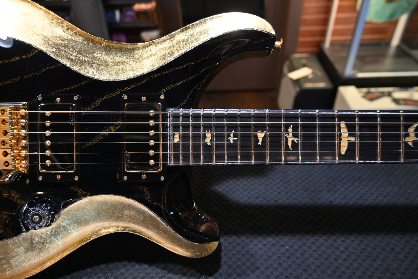 PRS Private Stock Custom 24 - Black Gold Foil Guitar #11673 - Danville Music