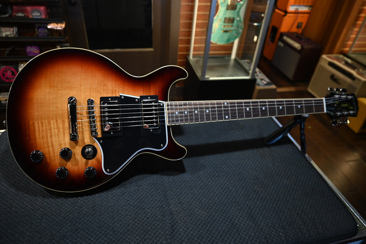 Epiphone Les Paul Special Double Cut Figured - Bourbon Burst Guitar #7586 - Danville Music