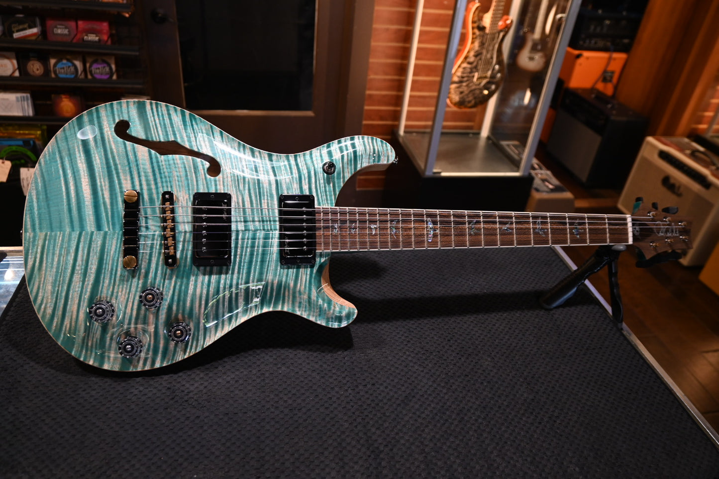 PRS Wood Library McCarty 594 Semi-Hollow Danville Music 35th Anniversary Artist Top 2025 - Bahamian Blue Guitar #8200