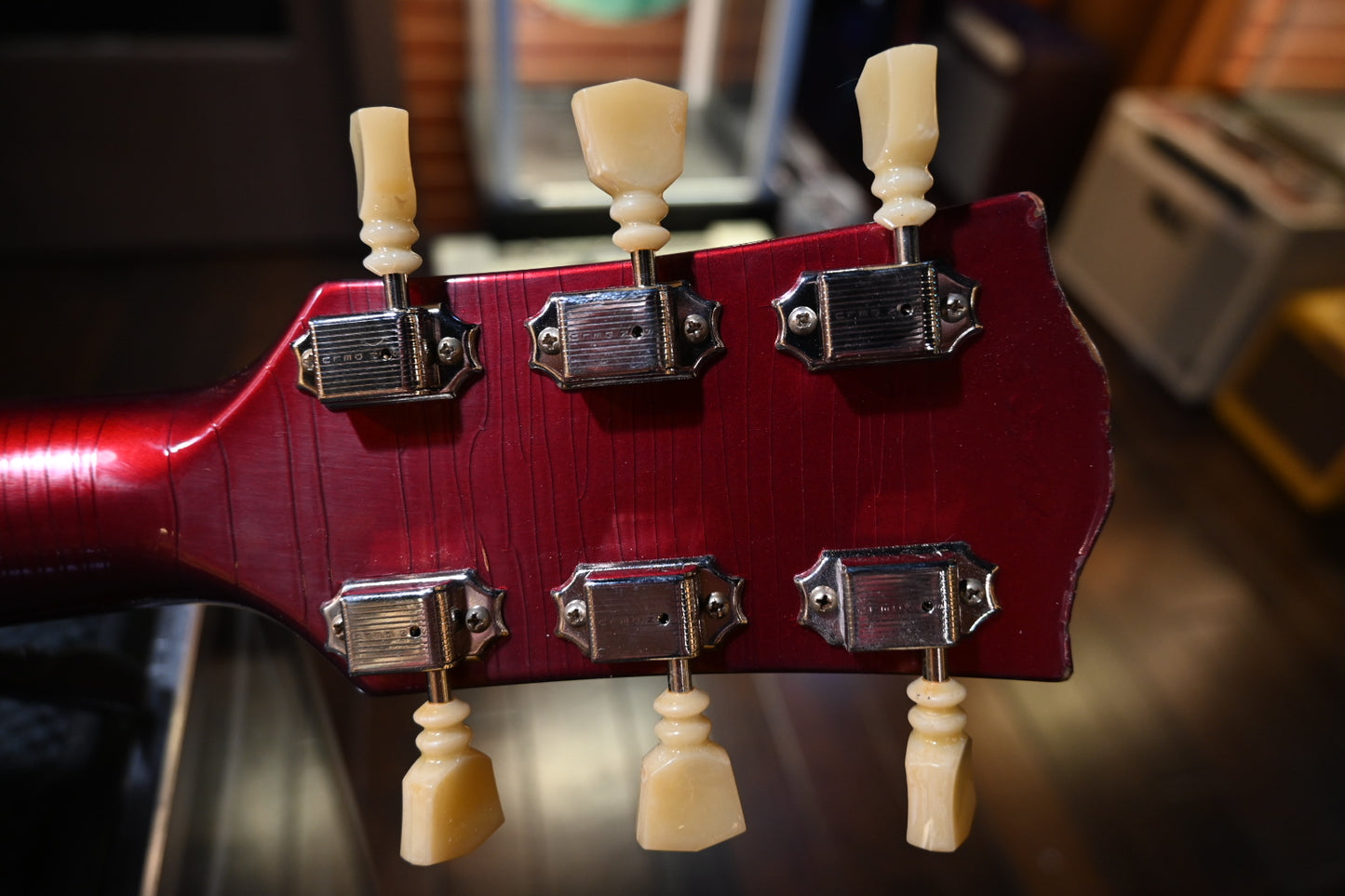 Gibson Custom Shop 1964 SG Standard Reissue Batwing Light Aged - Sparkling Burgundy Guitar #5704 - Danville Music