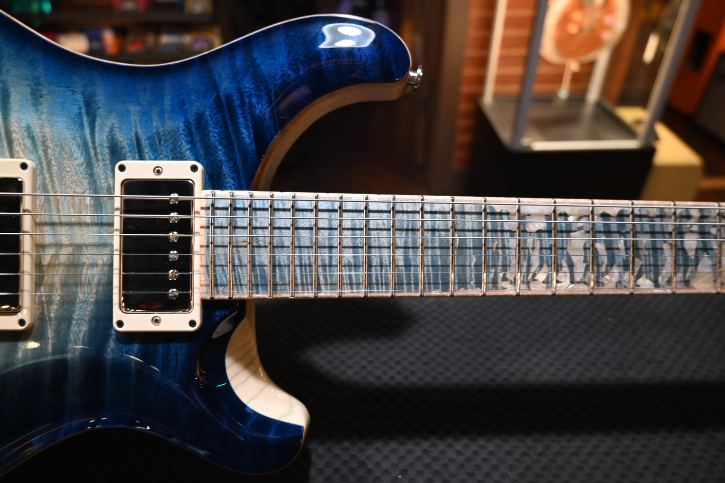 PRS Private Stock Custom 24 Walking Zombie 2022 - Ice Blue Glow Guitar #9011 PRE-OWNED - Danville Music