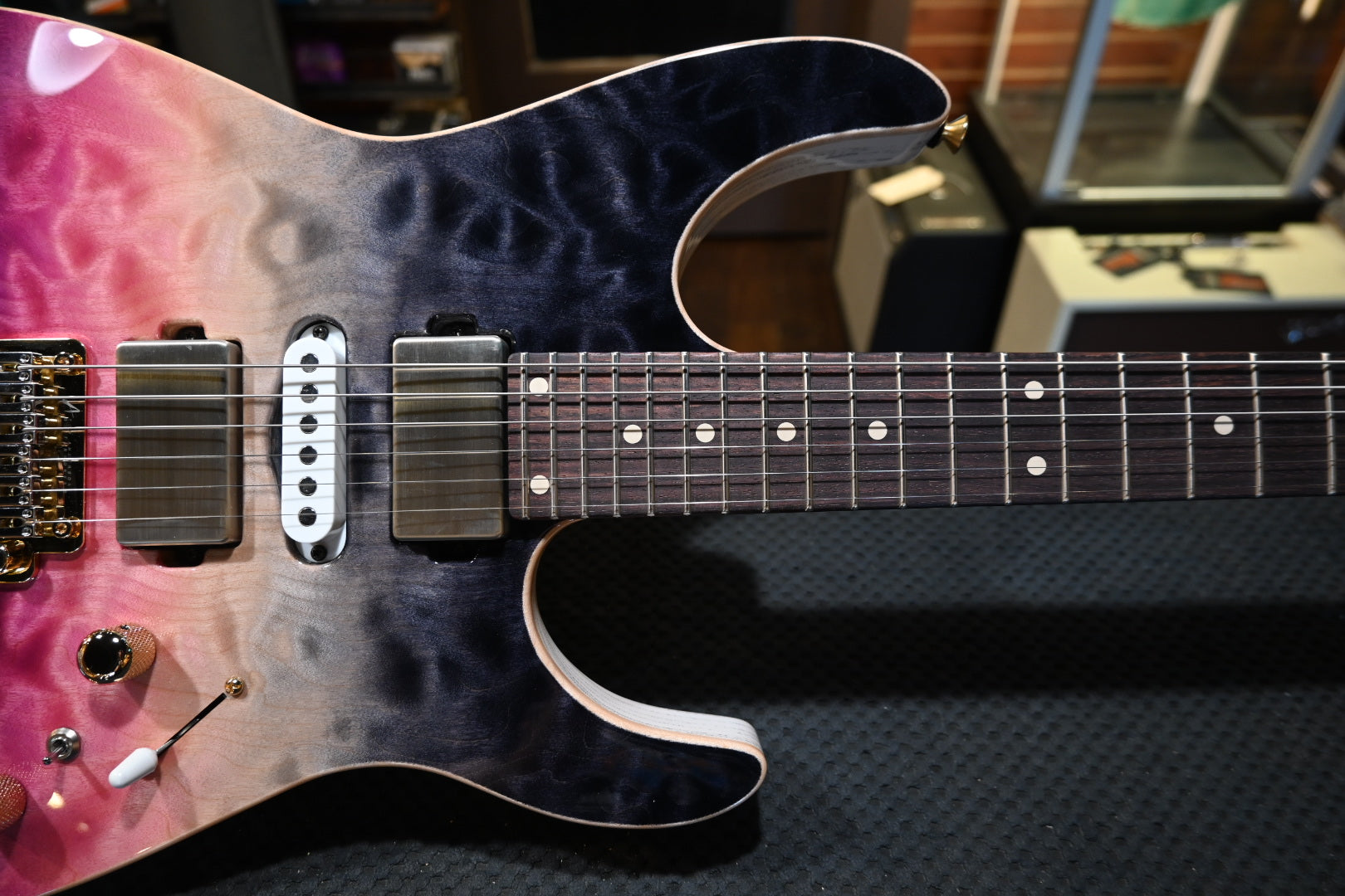 Tom Anderson Angel Quilt - Cosmic Purple Double Wipeout Guitar #225N - Danville Music