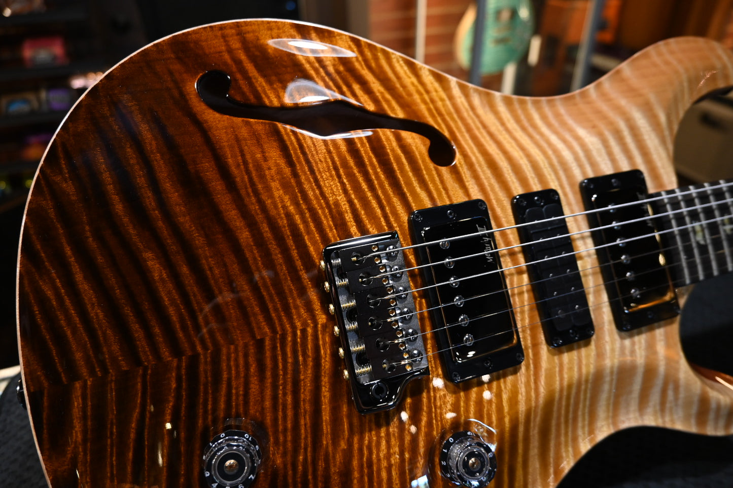 PRS Wood Library Special Semi-Hollow Danville Music 35th Anniversary Artist Top - Sandstorm Fade Guitar #6050 - Danville Music