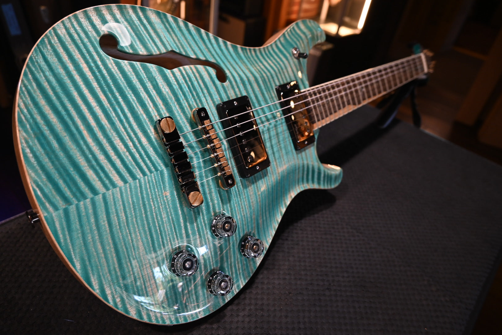 PRS Wood Library McCarty 594 Semi-Hollow Danville Music 35th Anniversary Artist Top - Bahamian Blue Guitar #8199 - Danville Music