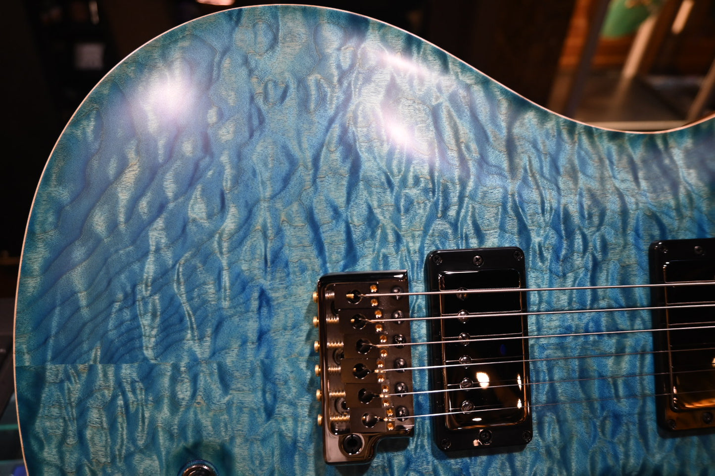 PRS Wood Library DGT 10-Top Quilt - Aquableux Satin Guitar #7758