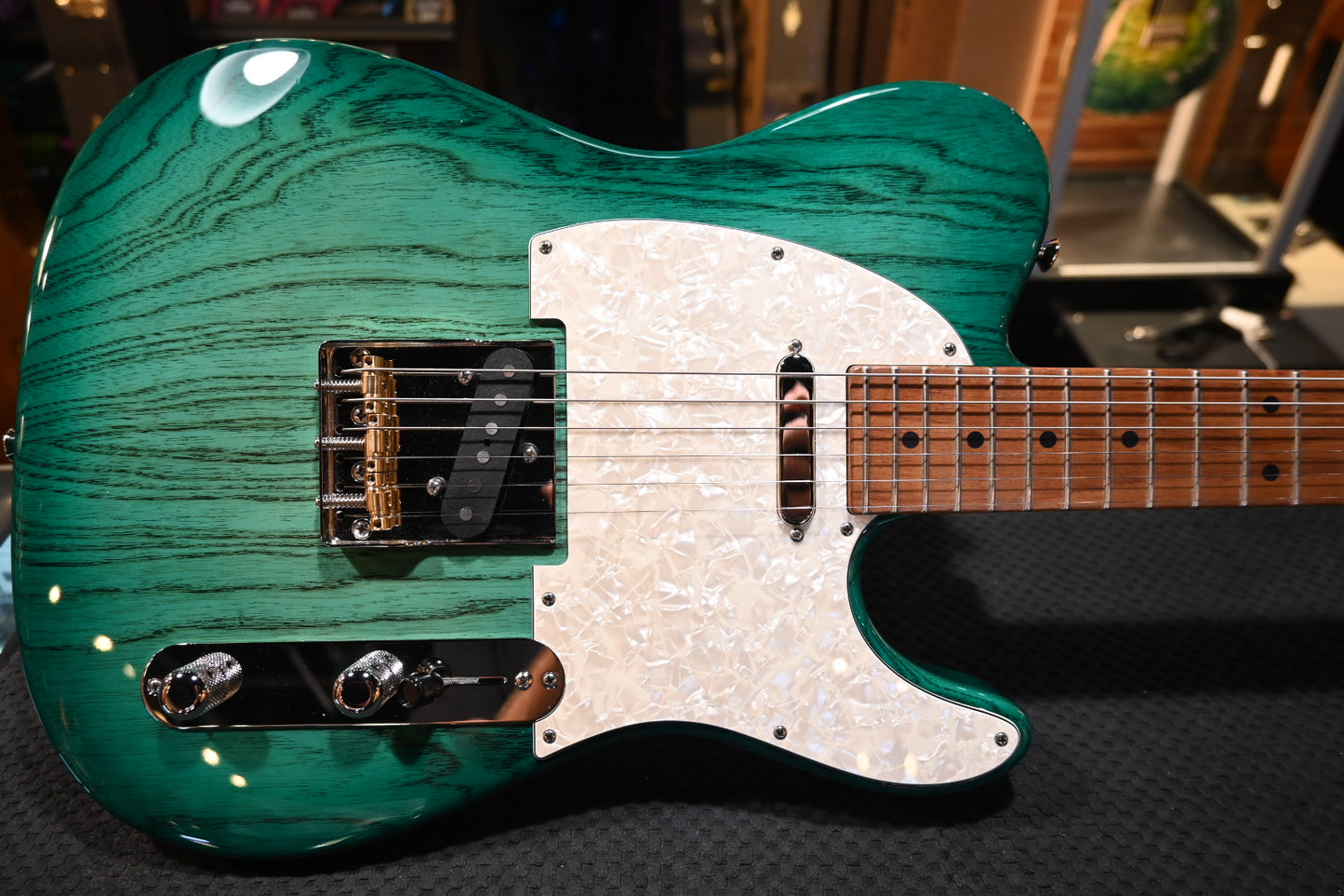 Tom Anderson T Icon - Natural Teal Burst Dark Grain Guitar #724N