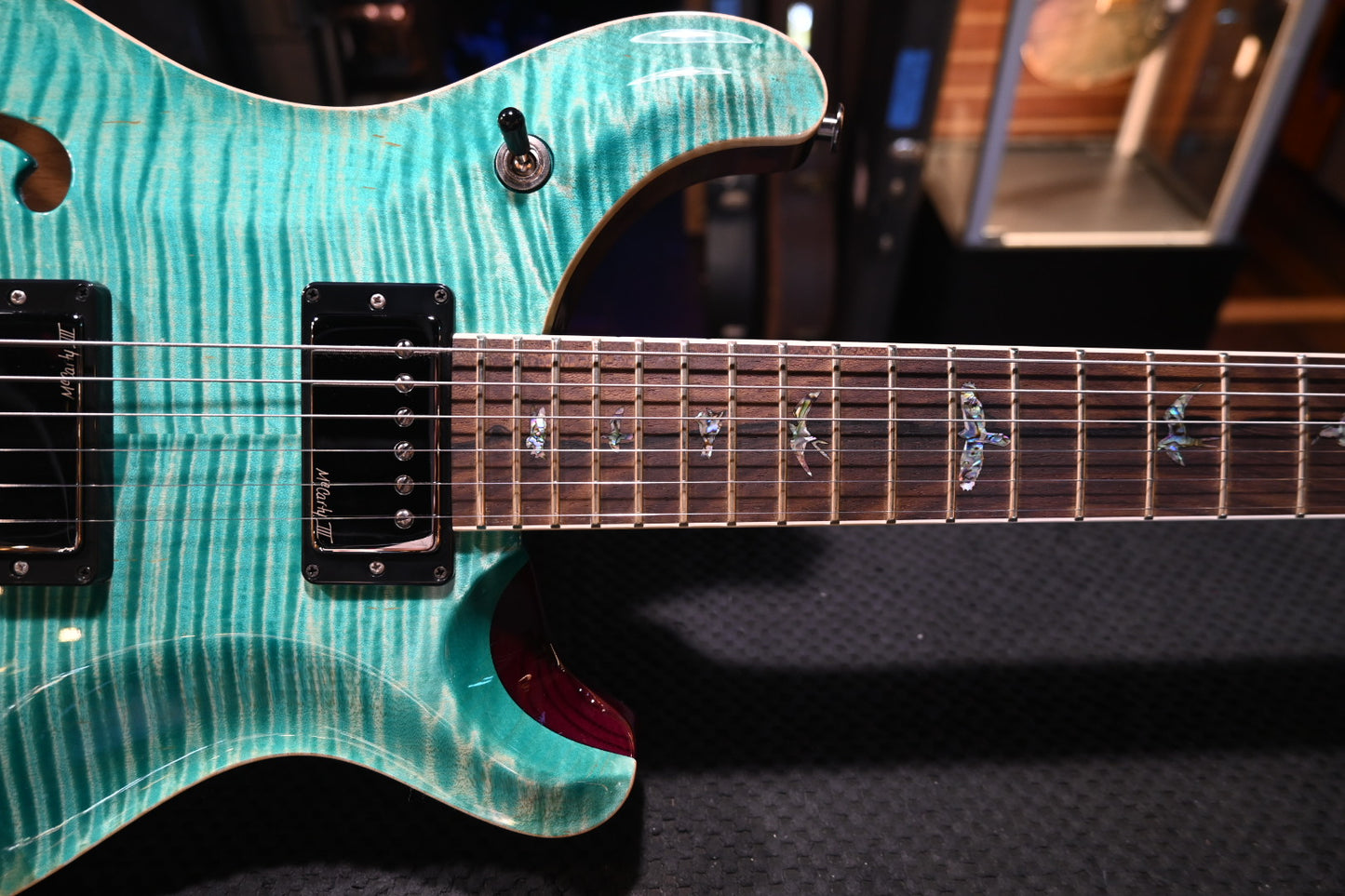 PRS Wood Library McCarty 594 Semi-Hollow Danville Music 35th Anniversary Artist Top - Bahamian Blue Guitar #8202