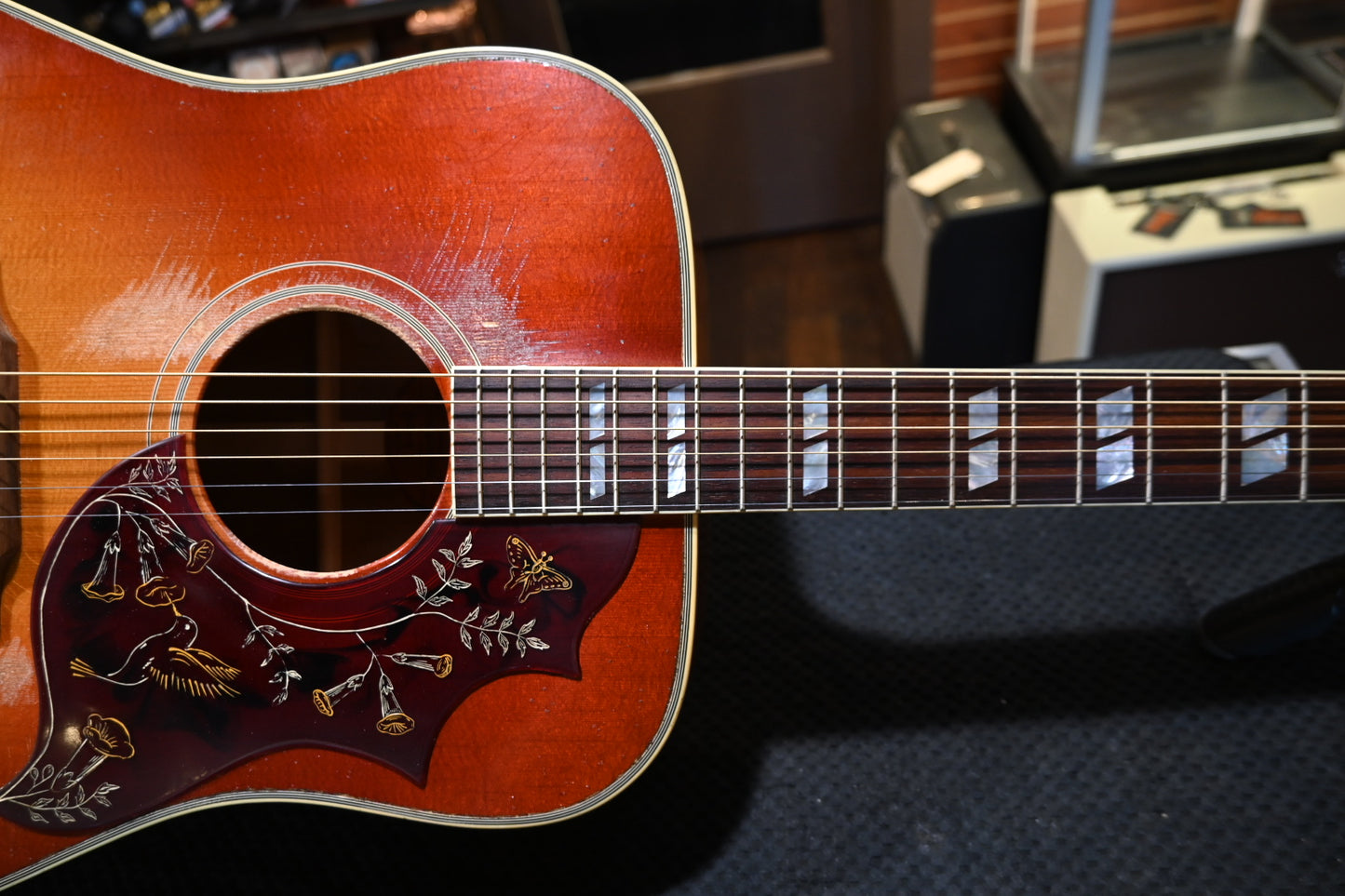 Gibson Custom Shop 1960 Hummingbird Heavy Aged 2025 - Washed Cherry Sunburst Guitar #5028 - Danville Music