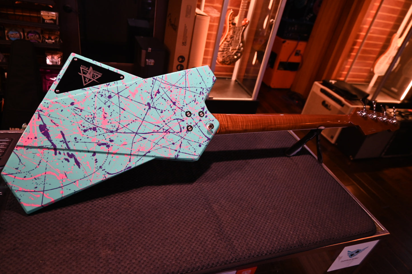 Kauer Draken NAMM Exclusive - Seafoam Splatter Guitar #004