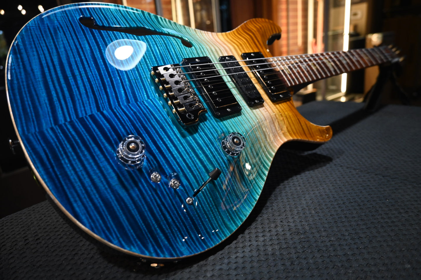 PRS Wood Library Special Semi-Hollow Danville Music 35th Anniversary Artist Top - Beach Fade Guitar #5859