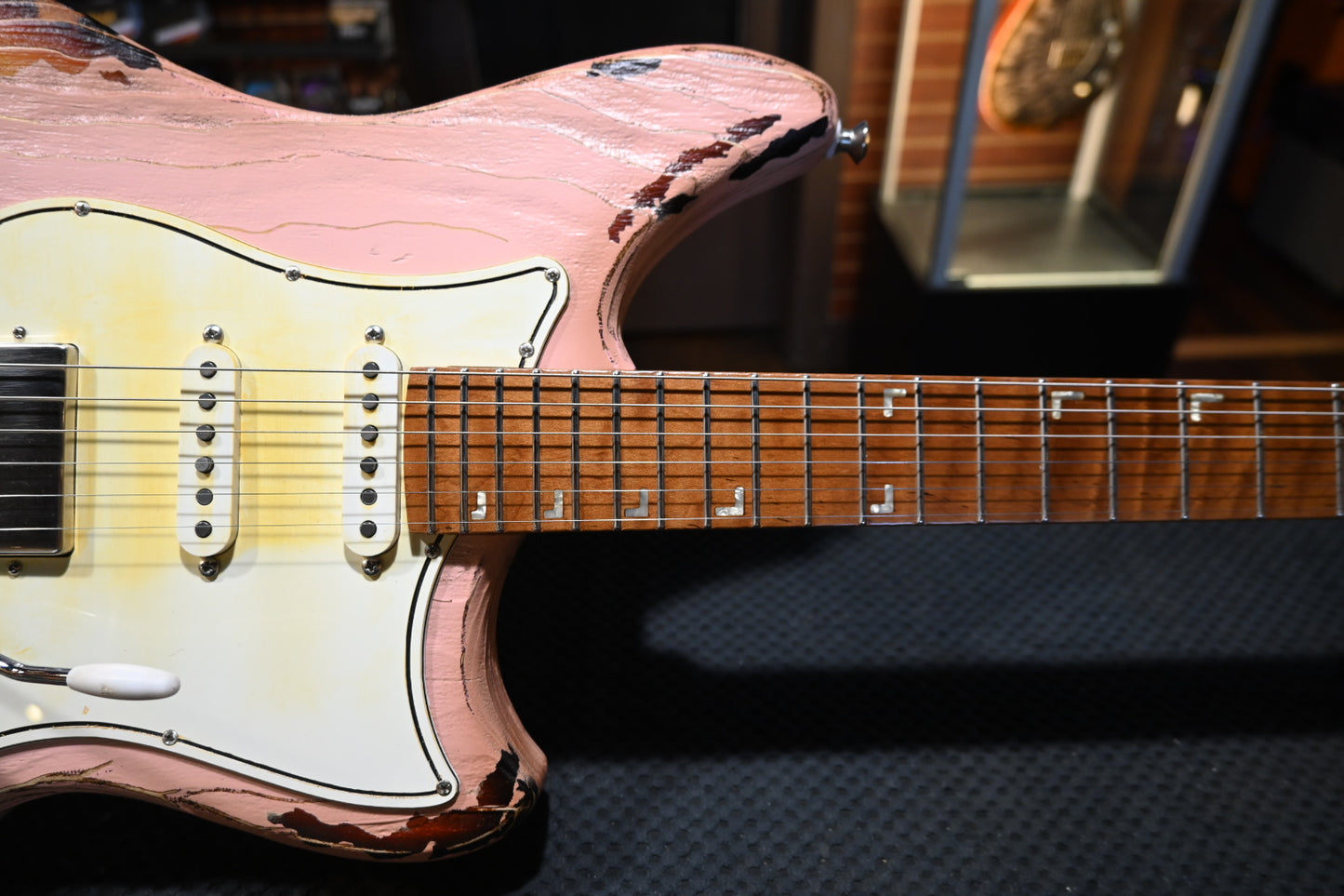 Kauer Electronliner 2026 - Weathered Shell Pink over 3-Tone Sunburst Guitar #157