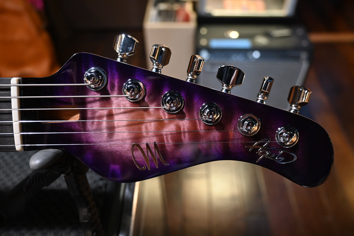 Mayones Aquila Elite V24 S 6 4A Quilt - Purple Iris Guitar #2722