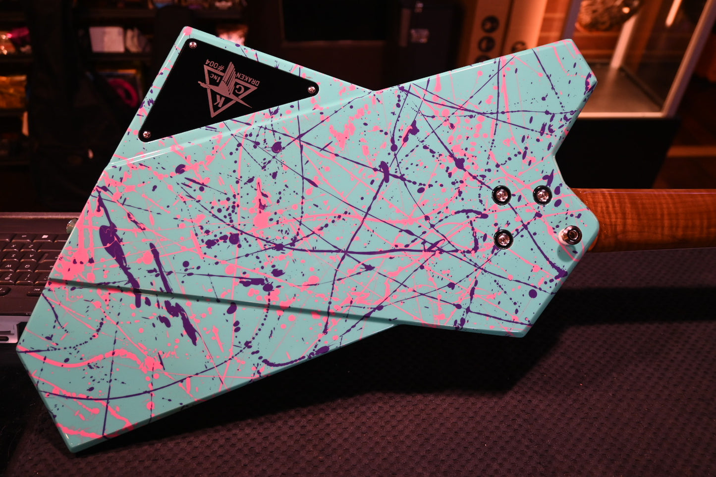 Kauer Draken NAMM Exclusive - Seafoam Splatter Guitar #004