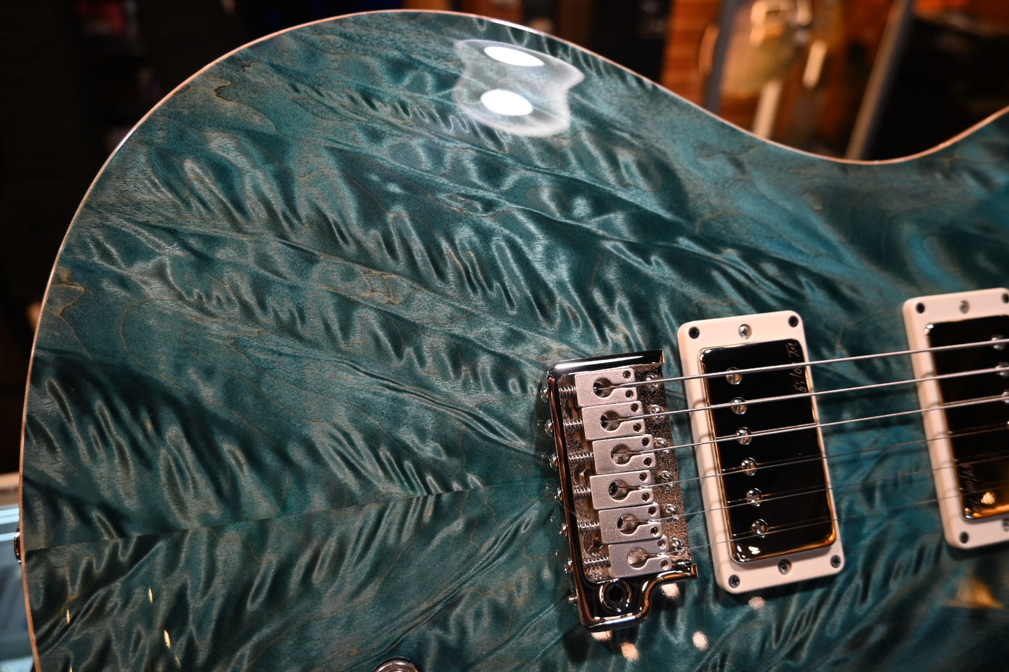 PRS Wood Library CE 24 Angel Step Quilt - Blue Crab Blue Guitar #0429 - Danville Music