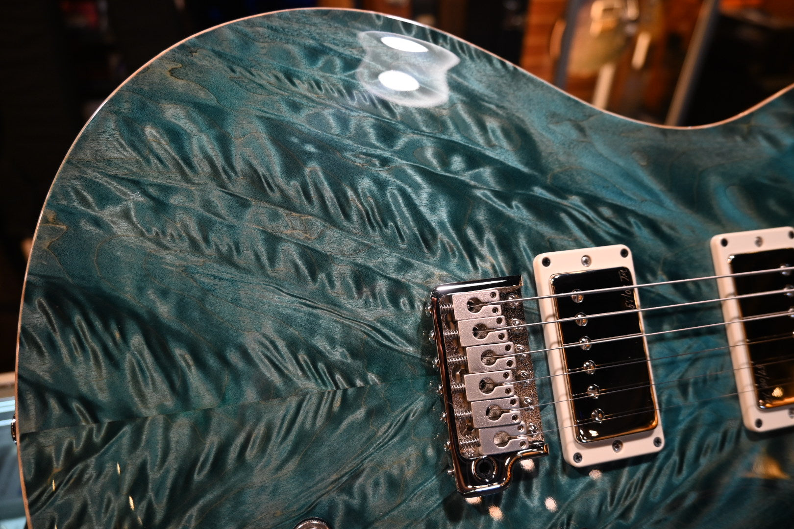 PRS Wood Library CE 24 Angel Step Quilt - Blue Crab Blue Guitar #0429 - Danville Music