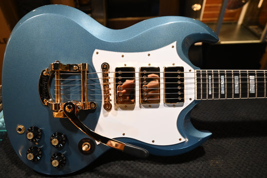 Gibson Custom Shop 1963 Les Paul SG Custom 3-Pickup Bigsby VOS “Hendrix” PSL - Pelham Blue Guitar #3223