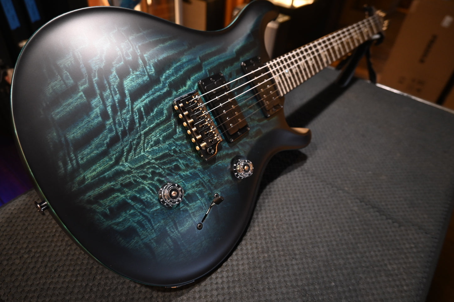 PRS 40th Anniversary Custom 24 Satin Limited Edition - Cobalt Smokeburst Guitar #8679 - Danville Music