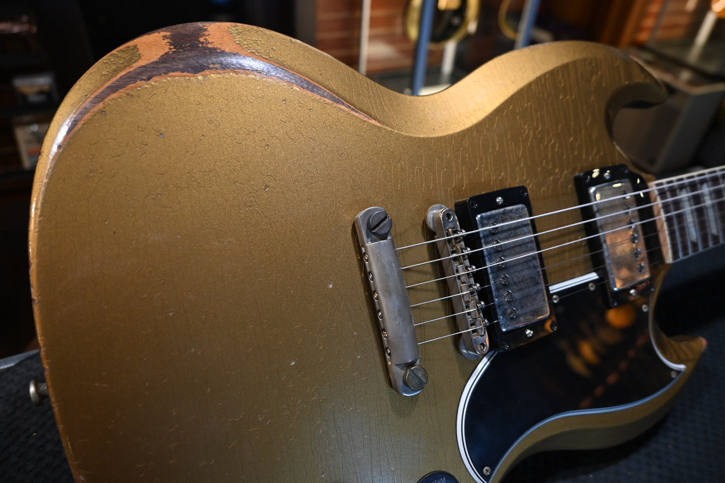 Gibson Custom Shop 1961 SG Standard Murphy Lab Ultra Heavy Aged - Double Gold Guitar #0331 - Danville Music