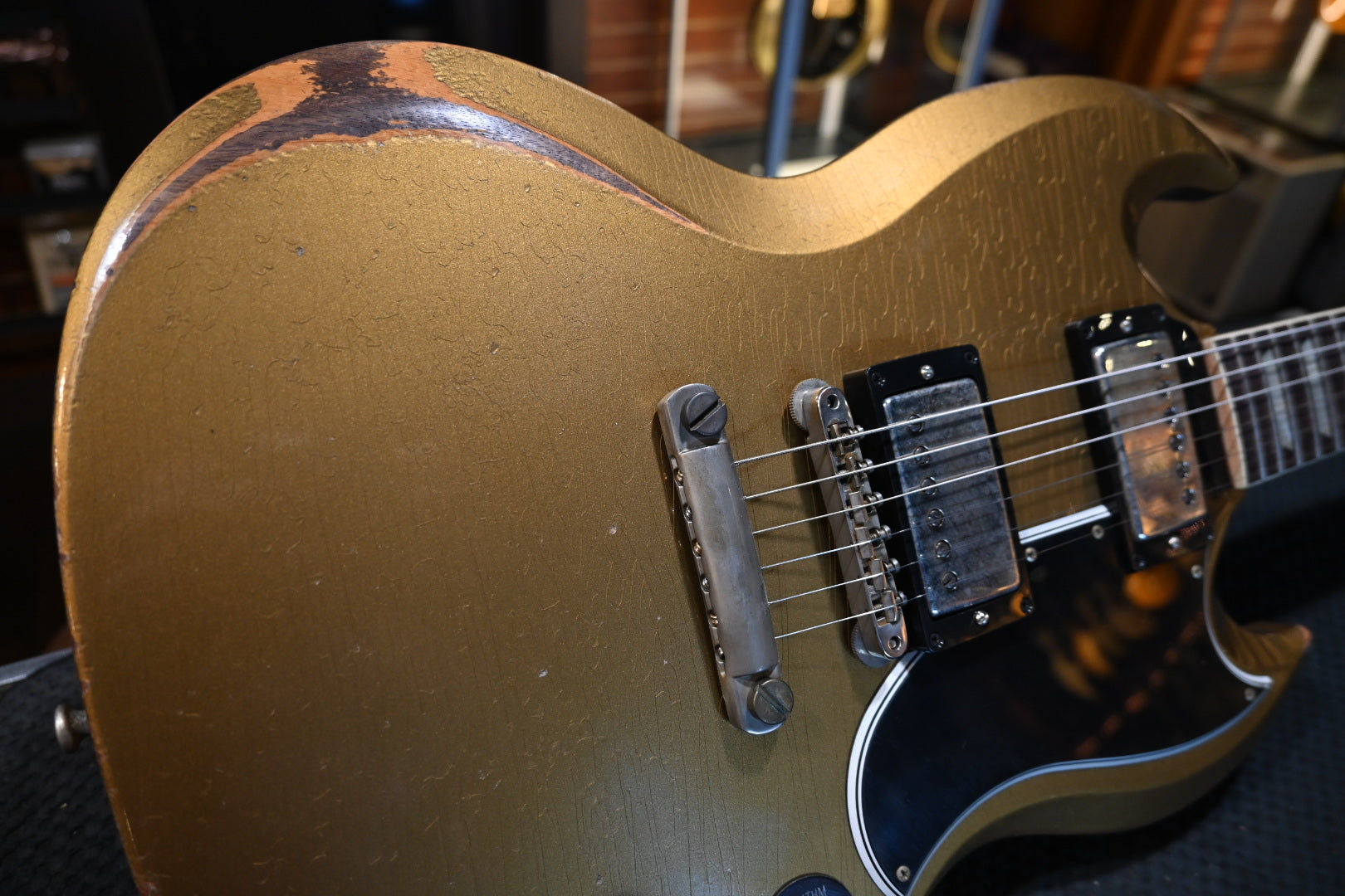 Gibson Custom Shop 1961 SG Standard Murphy Lab Ultra Heavy Aged - Double Gold Guitar #0331 - Danville Music