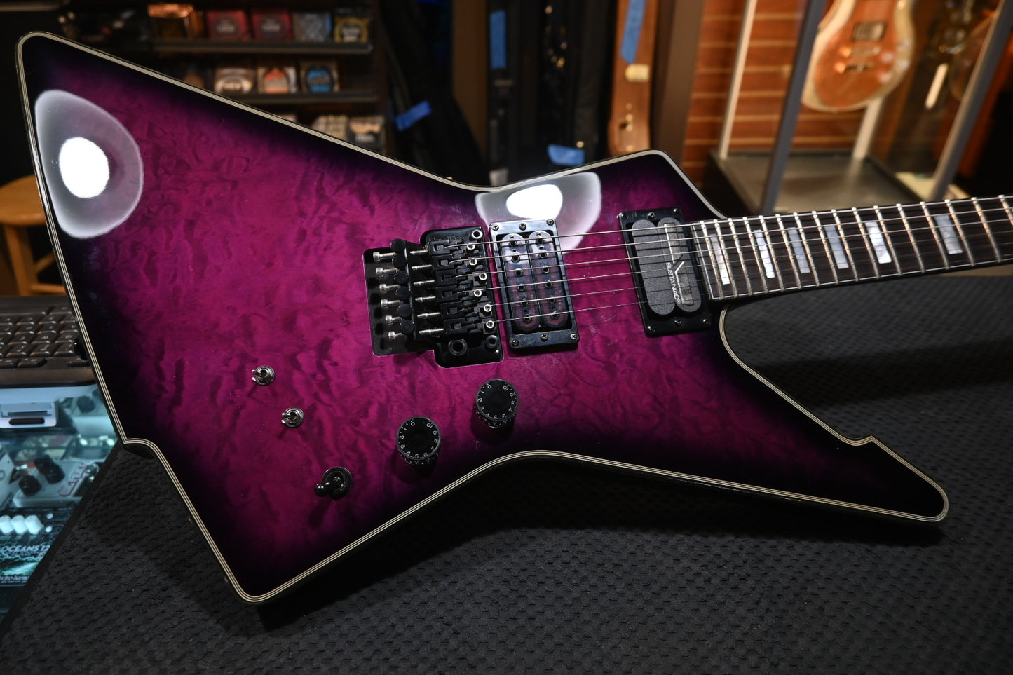 Schecter E-1 FR S - Trans Purple Burst Guitar #3699