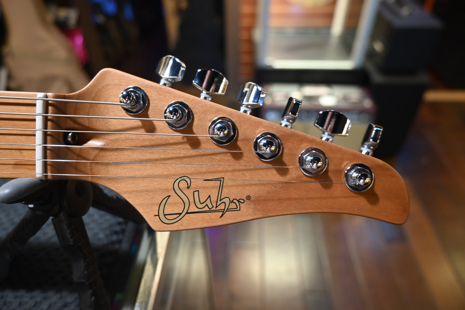 Suhr Standard Plus Roasted Maple - Trans Honey Amber Burst Guitar #0475 - Danville Music