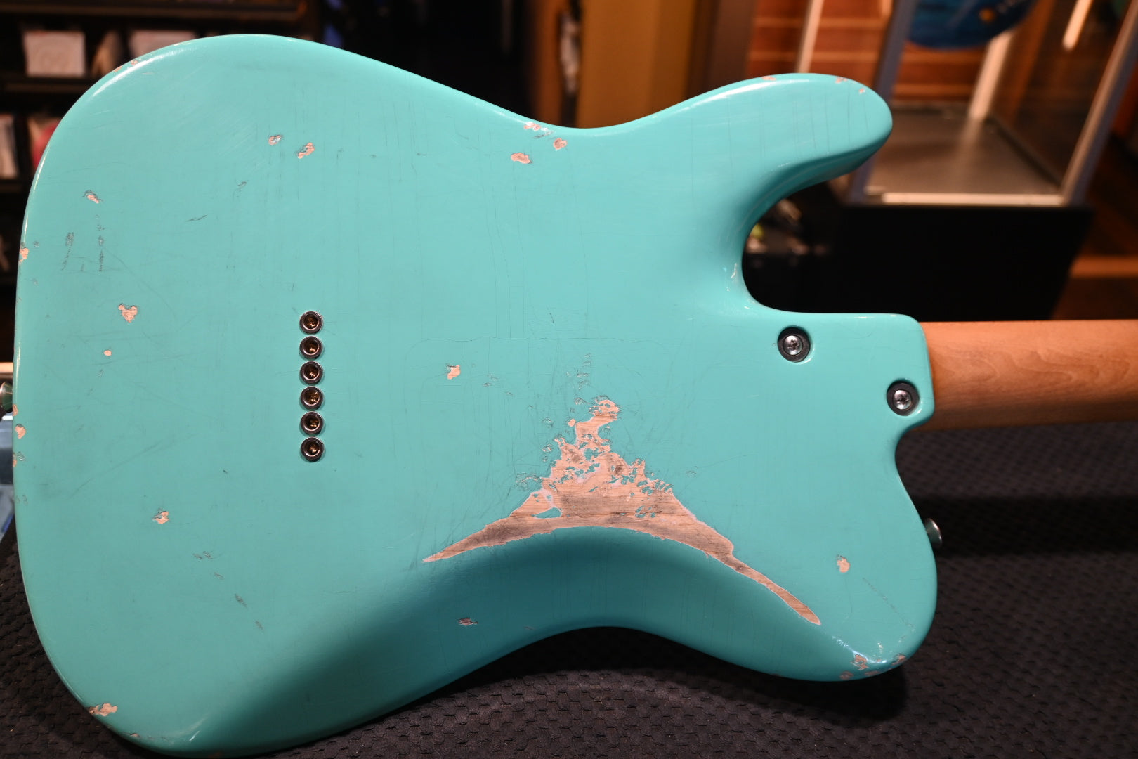 Tom Anderson T Icon In-Distress Level 3 2023 - Seafoam Green Guitar #523A - Danville Music