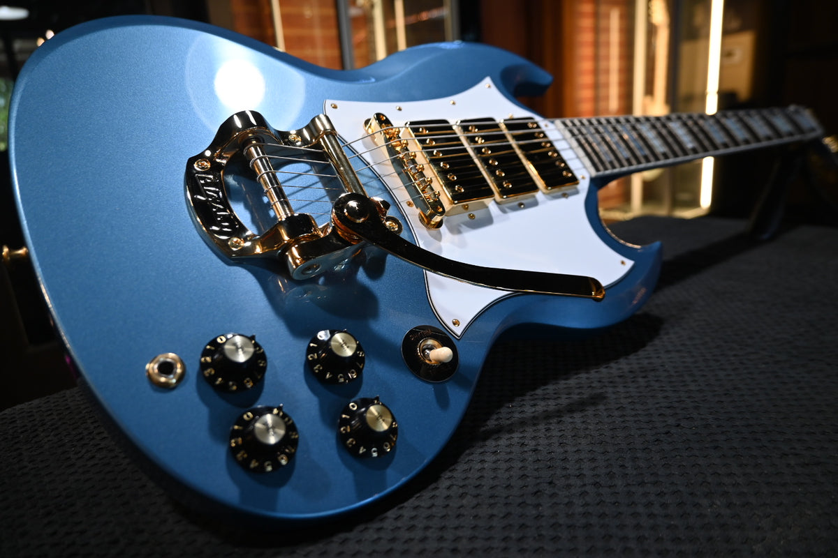 Gibson Custom Shop 1963 Les Paul SG Custom 3-Pickup Bigsby VOS “Hendrix” PSL - Pelham Blue Guitar #1533