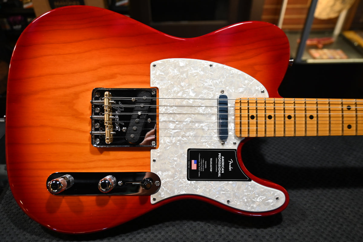 Fender American Professional Telecaster - Aged Cherry Burst Guitar #8492
