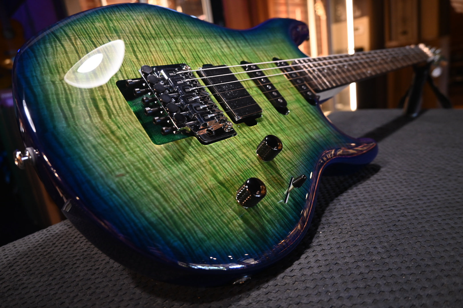 Music Man BFR Luke IV HSS Floyd - Green Tide Guitar #1569 - Danville Music