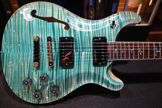 PRS Wood Library McCarty 594 Semi-Hollow Danville Music 35th Anniversary Artist Top - Bahamian Blue Guitar #8195