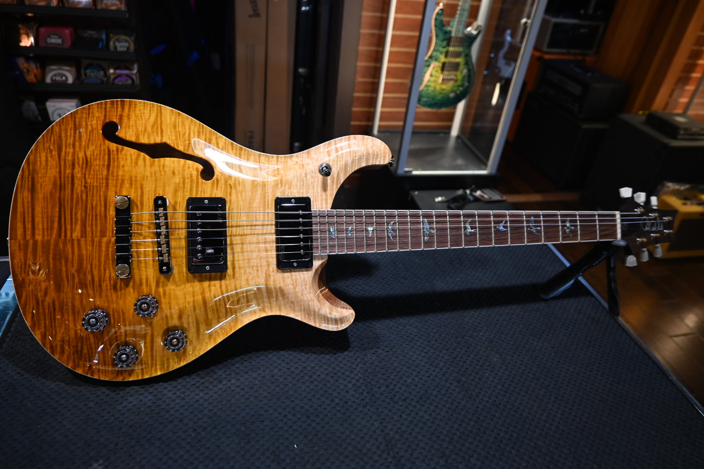 PRS Wood Library McCarty 594 Semi-Hollow Danville Music 35th Anniversary  - Gold Storm Fade Guitar #2878