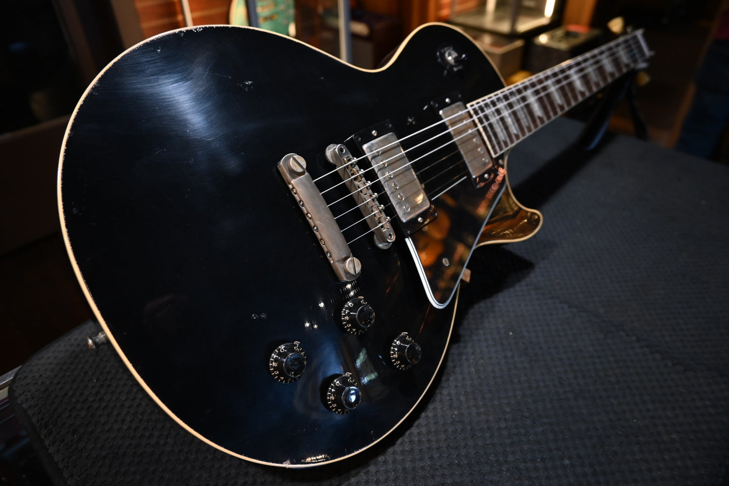 Gibson Custom Shop 1957 Les Paul Standard Reissue Light Aged - Full Ebony Guitar #6187 - Danville Music
