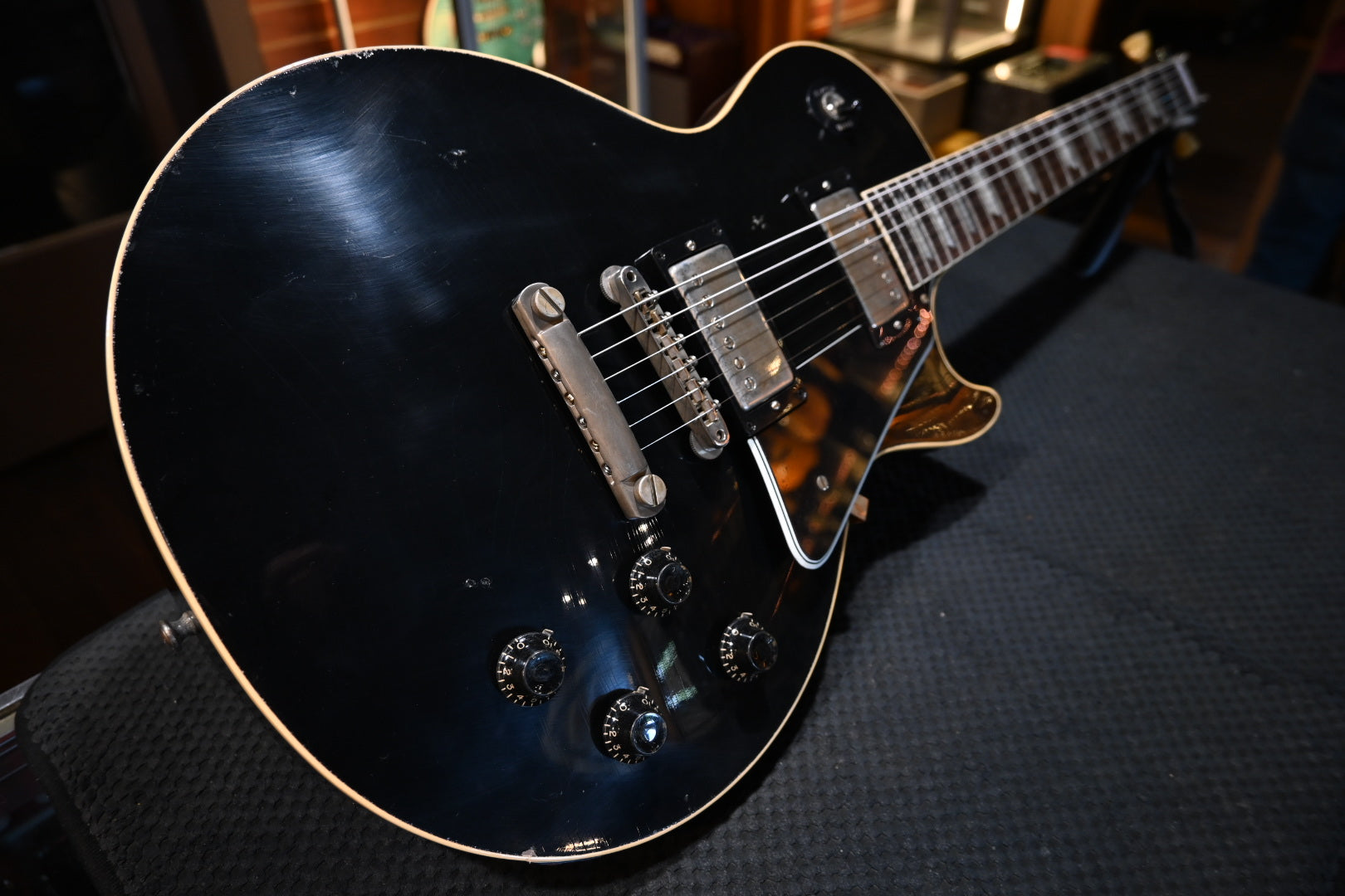 Gibson Custom Shop 1957 Les Paul Standard Reissue Light Aged - Full Ebony Guitar #6187 - Danville Music