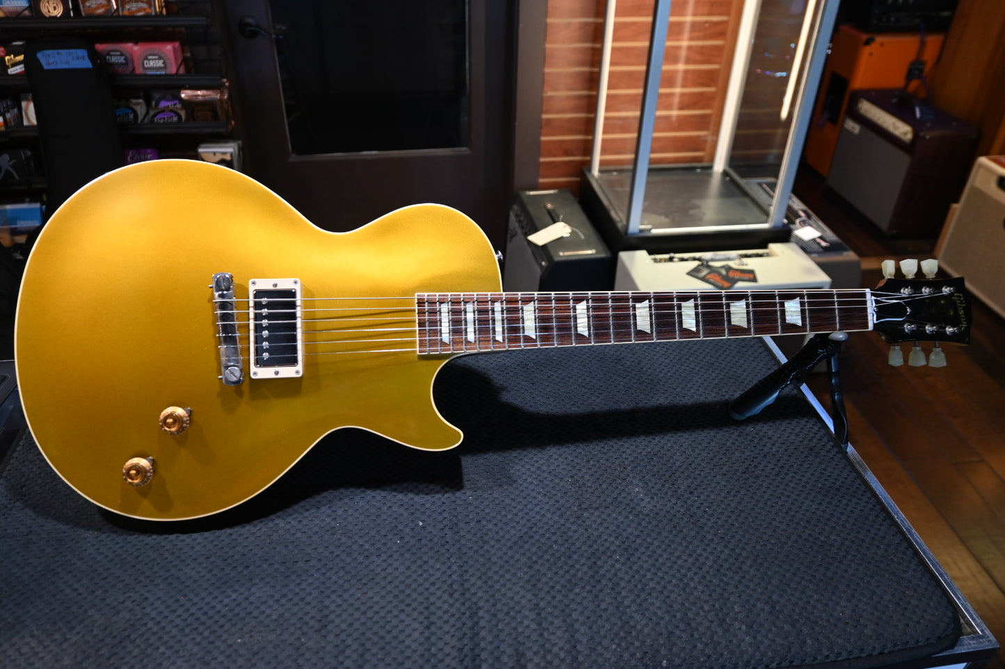 Gibson Custom Shop 1957 Les Paul Standard Reissue R7 2013 Single Pickup - Gold Top Guitar #3350 - Danville Music