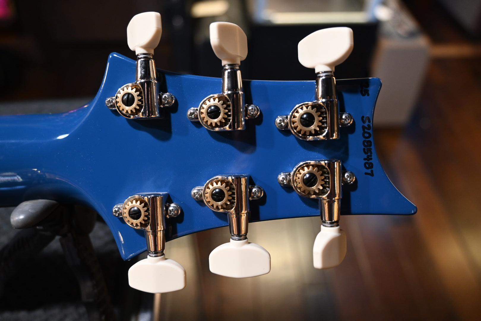 PRS Wood Library S2 McCarty 594 Thinline 85/15s and Ebony Board - Space Blue Guitar #5487 - Danville Music
