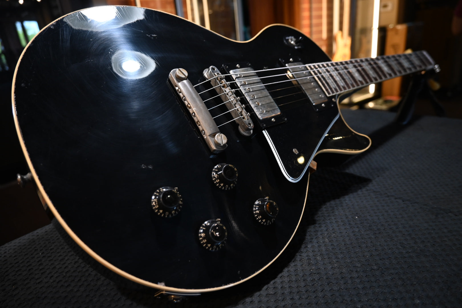 Gibson Custom Shop 1957 Les Paul Standard Reissue Light Aged - Full Ebony Guitar #6187 - Danville Music
