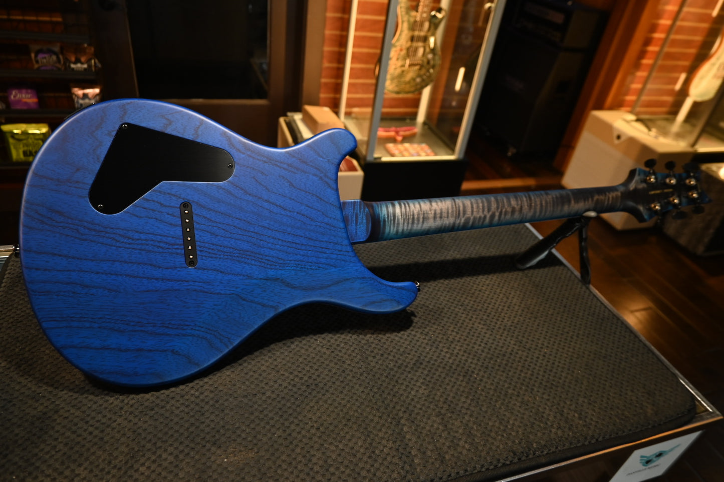 PRS Wood Library Holcomb 10-Top Quilt - Charcoal Blue Burst Satin Guitar #1495