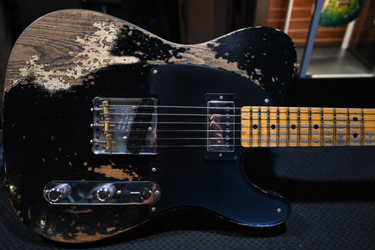 Fender Custom Shop LTD 1951 HS Telecaster Super Heavy Relic - Aged Black Guitar #8644