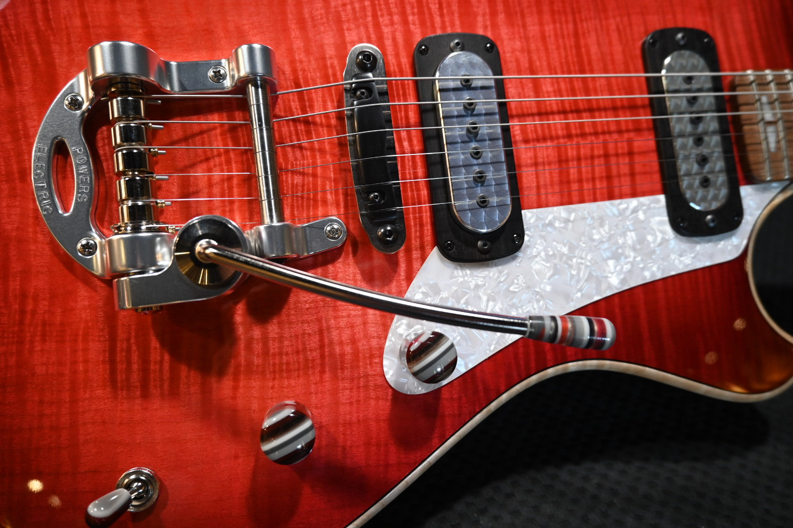 Powers Electric A-Type Select Maple FF42 CamTail - Cosmo Red Guitar #A969 - Danville Music