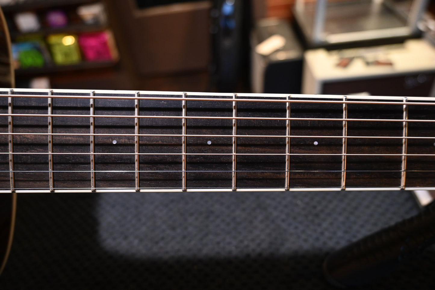Santa Cruz OM Moon Spruce Bear Claw/Figured Walnut - Georgia Peach Guitar #6242 USED - Danville Music