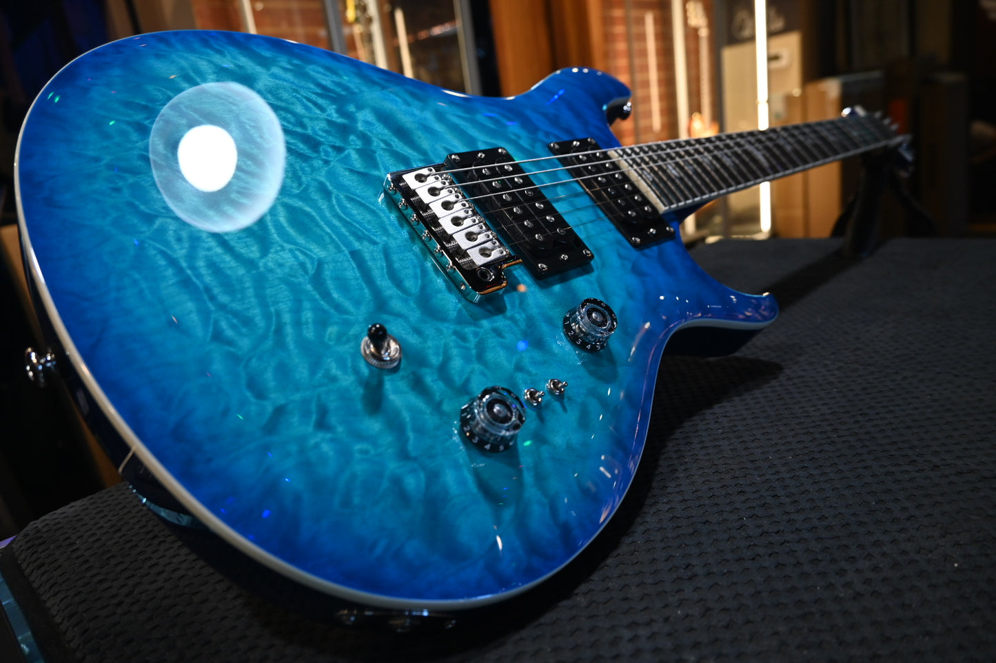 PRS SE Custom 24-08 Quilt - Lake Blue Guitar #8851