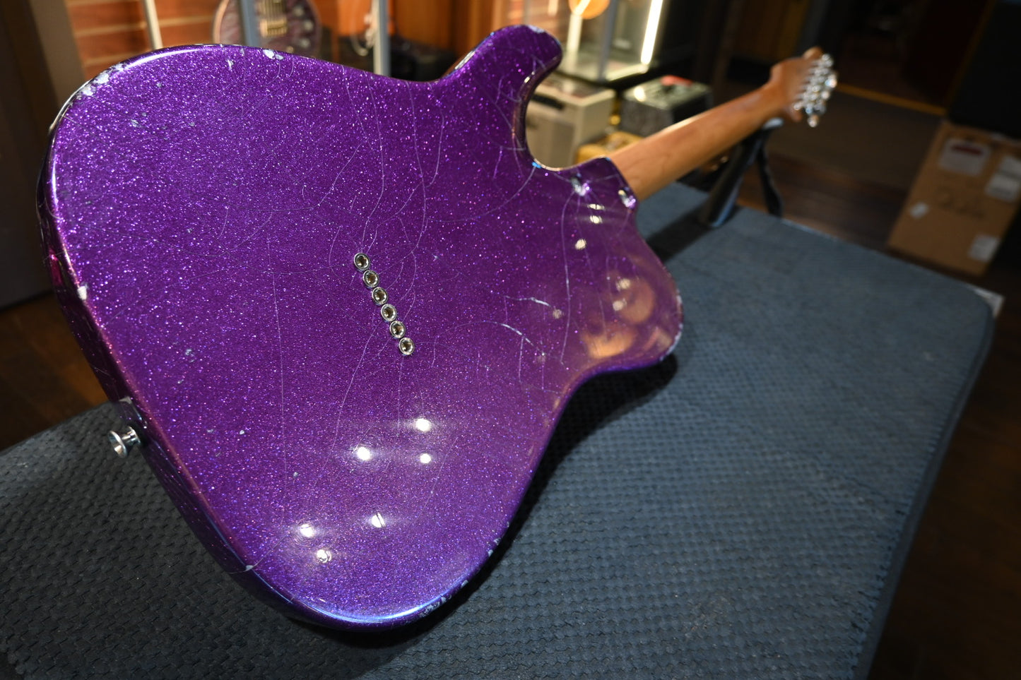 Tom Anderson T Classic In-Distress 2025 - Big Sparkle Purple Guitar #125A