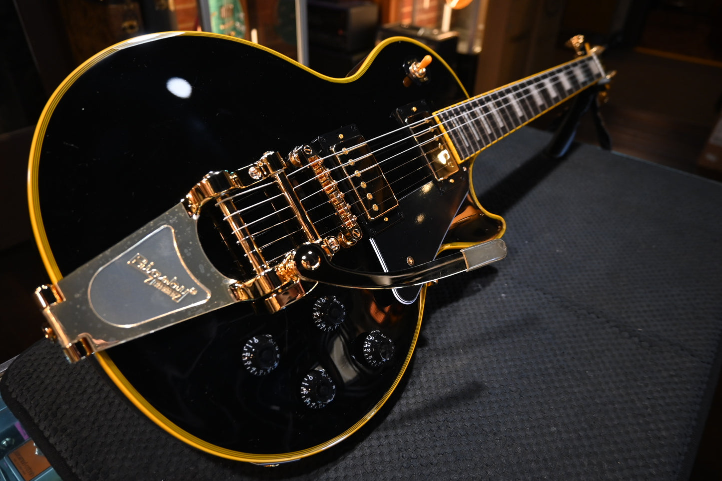 Epiphon Joe Bonamassa 1959 Les Paul Custom - Ebony Guitar #7409 - Danville Music