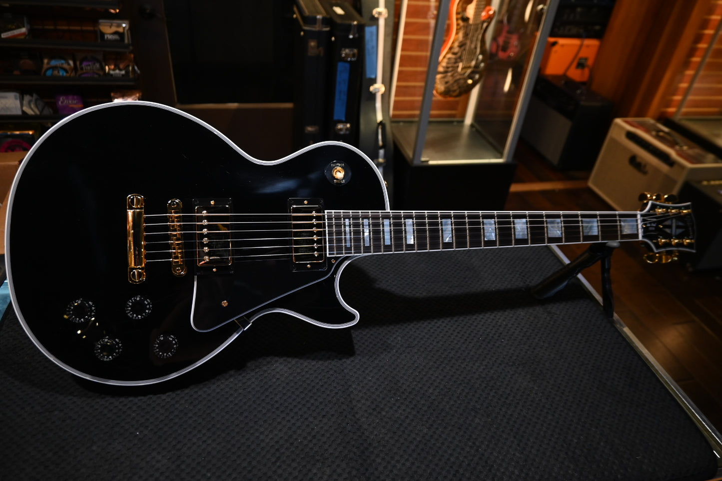 Gibson Custom Shop Les Paul Custom Long Scale - Ebony Guitar #1590
