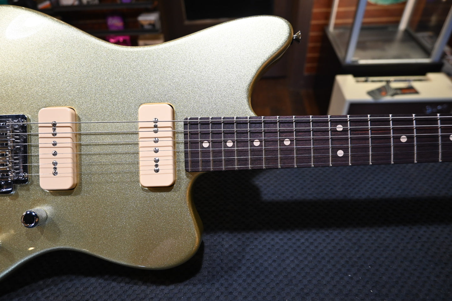 Tom Anderson Raven 2025 - Electrum Green Gold Guitar #825N - Danville Music