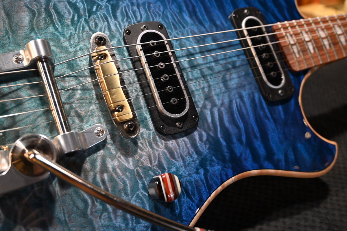 Powers Electric A-Type Select Quilt Maple PF42 CamTail - Aegean Burst Guitar #B556