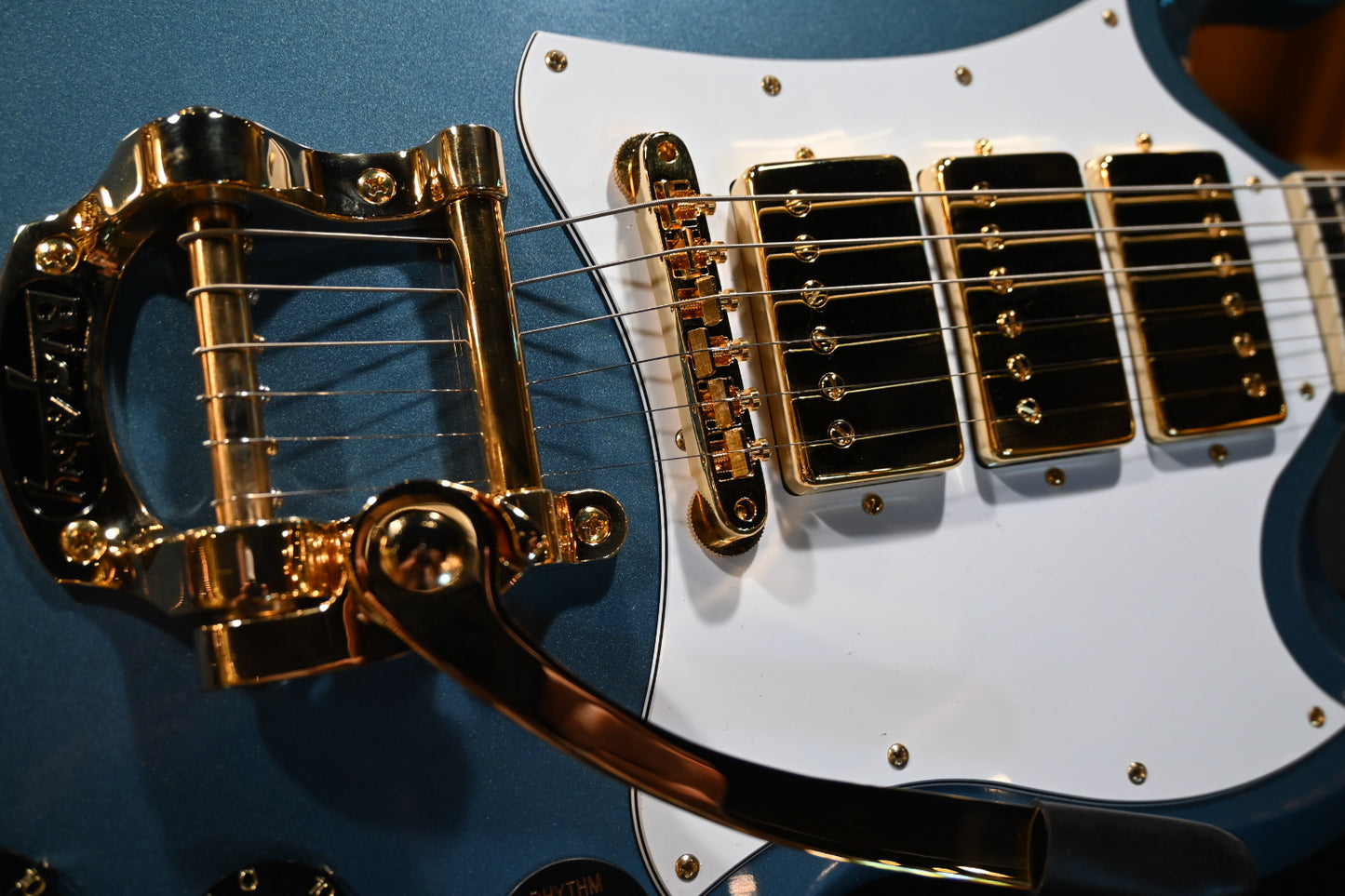 Gibson Custom Shop 1963 Les Paul SG Custom 3-Pickup Bigsby VOS “Hendrix” PSL - Pelham Blue Guitar #3223